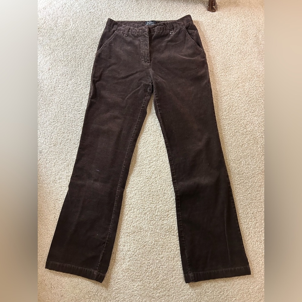 Brown Corduroy Bootcut Pants